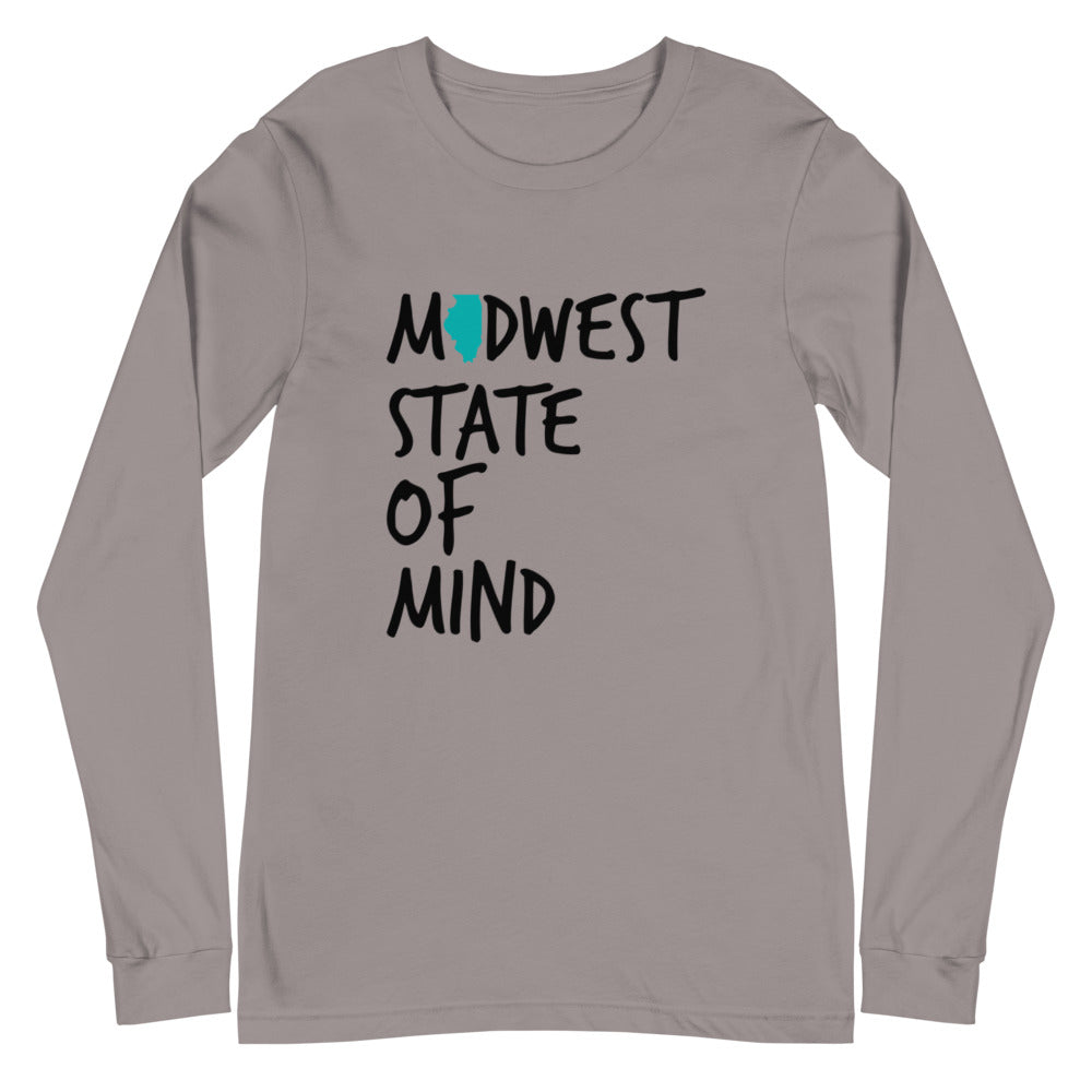 Midwest State of Mind™ Illinois Unisex Long Sleeve Tee