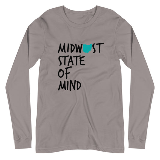 Midwest State of Mind™ Ohio Unisex Long Sleeve Tee