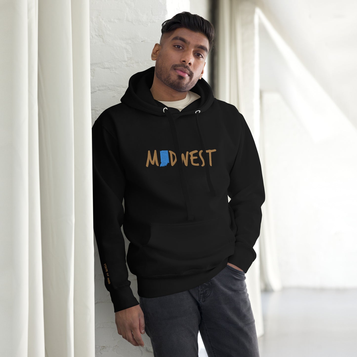Indiana Midwest 'Love This' Embroidered Unisex Hoodie Unisex Hoodie