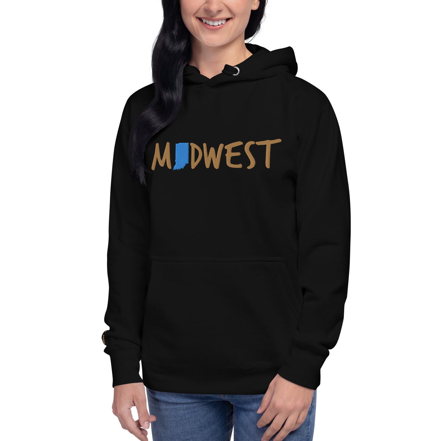 Indiana Midwest 'Love This' Embroidered Unisex Hoodie Unisex Hoodie