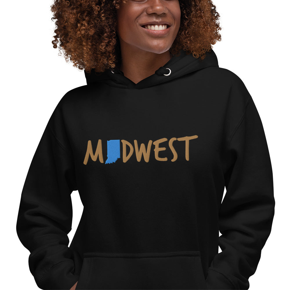 Indiana Midwest 'Love This' Embroidered Unisex Hoodie Unisex Hoodie