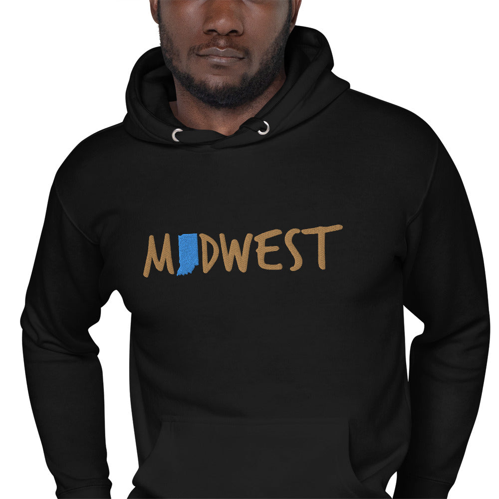 Indiana Midwest 'Love This' Embroidered Unisex Hoodie Unisex Hoodie