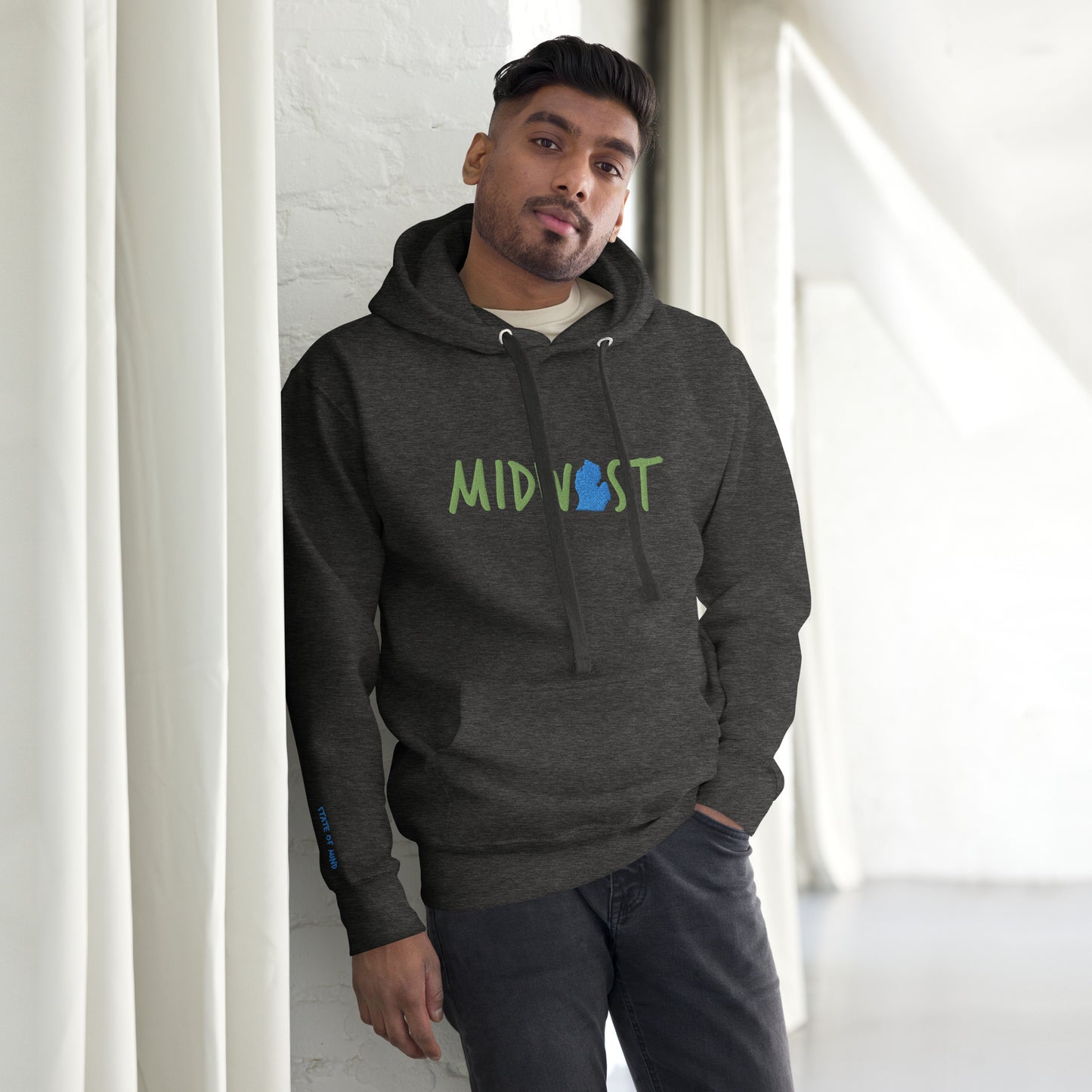 Michigan Midwest 'Love This' Embroidered Unisex Hoodie